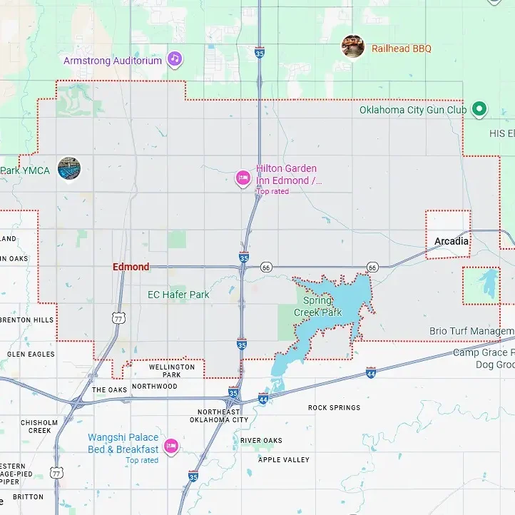 Map with highlighted regions for cash home buying services.