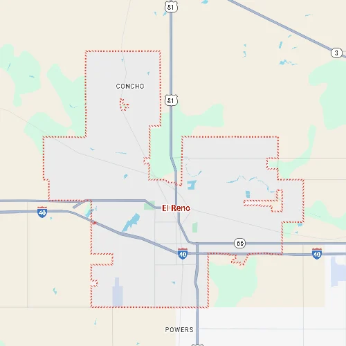 Residential map defining local neighborhood real estate territory.