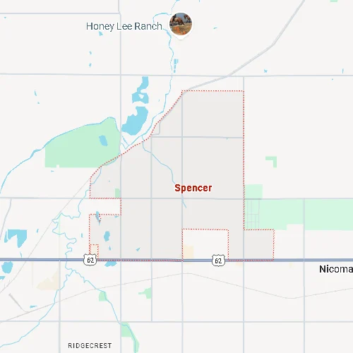 Map highlighting local real estate prospecting zones.