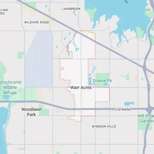 Suburban street map with highlighted property zones.